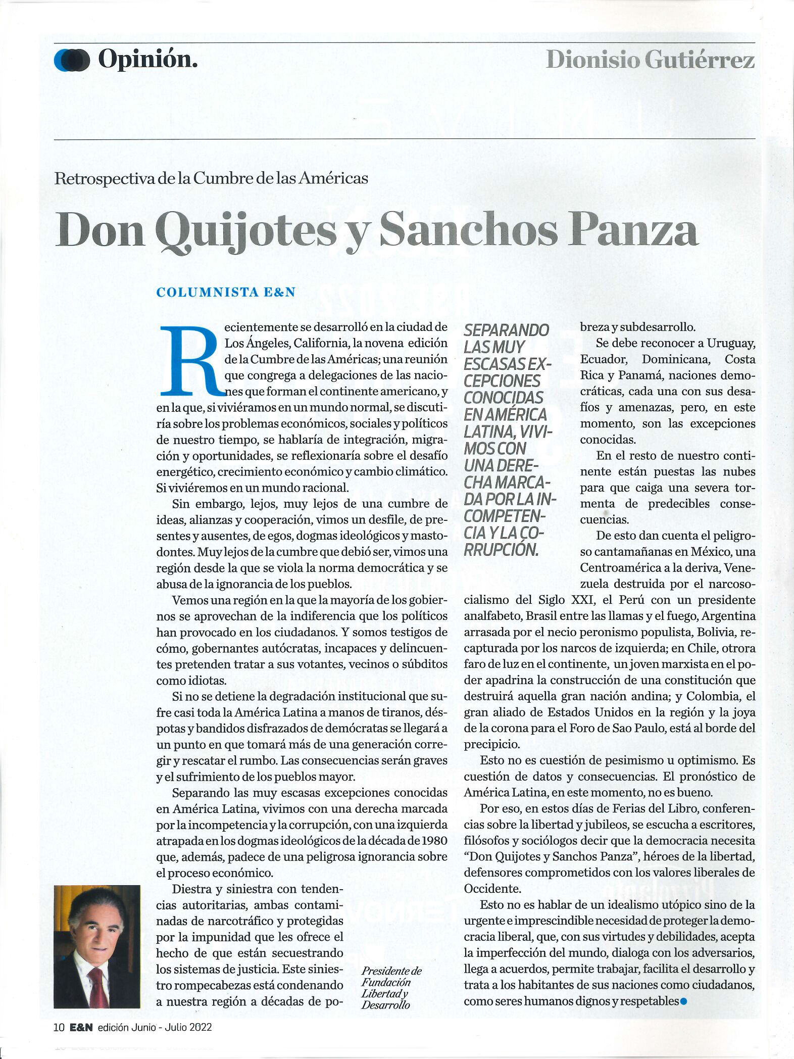 Don Quijotes y Sanchos Panza