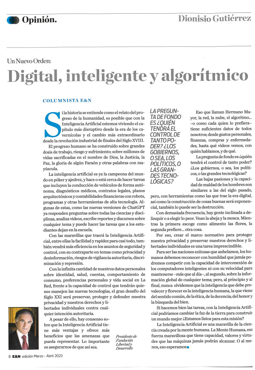 Digital, inteligente y algorítmico
