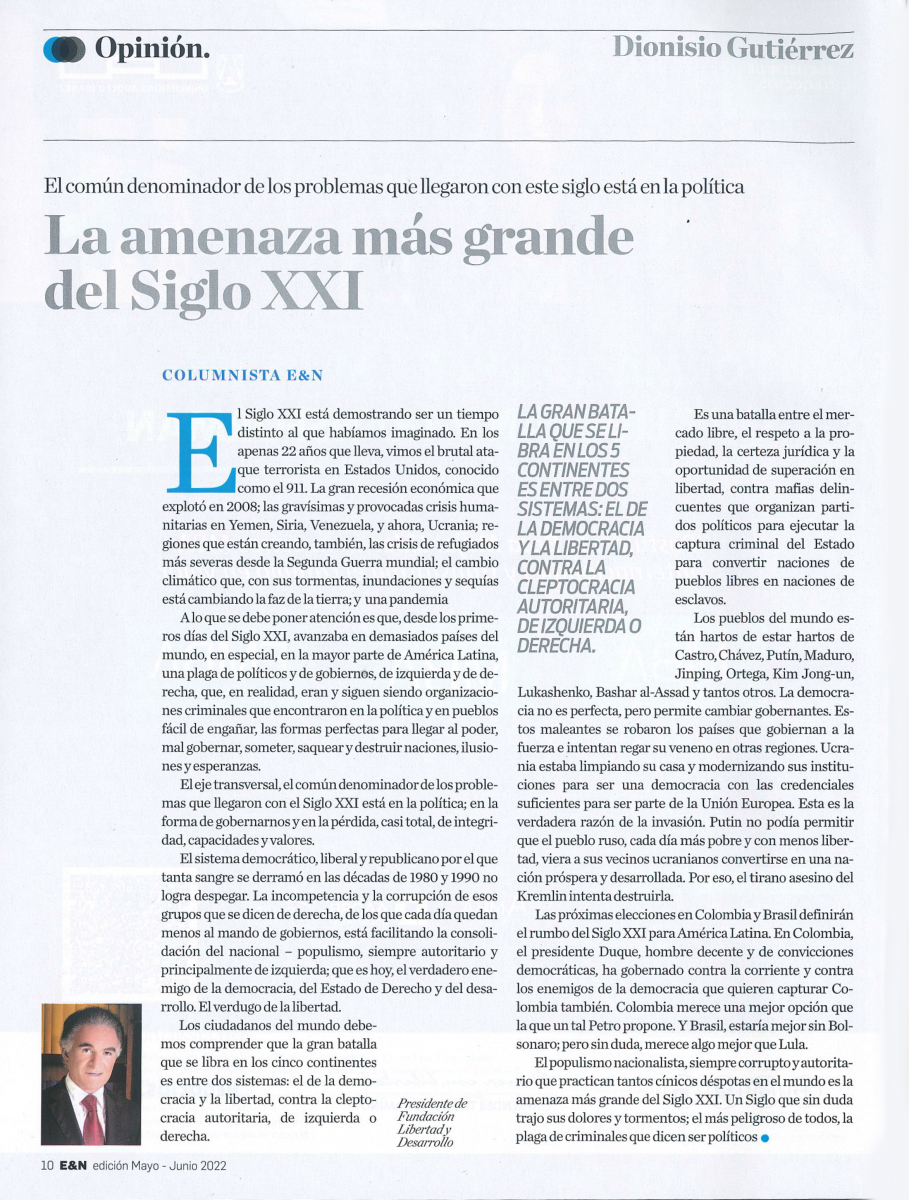 La amenaza más grande del Siglo XXI 