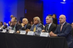 (Der. a Izq) Hugo Maul, Dionisio Gutiérrez, Luis Alberto Lacalle, Andrés Pastrana, Felipe Calderón y Jorge Tuto Quiroga