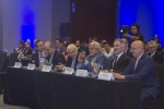 (Der. a Izq) Hugo Maul, Dionisio Gutiérrez, Luis Alberto Lacalle, Andrés Pastrana, Felipe Calderón y Jorge Tuto Quiroga