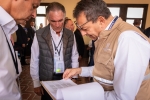 Delegación Internacional de Observación Electoral en el Centro de Votación del Instituto Belén