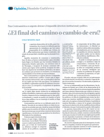 ¿El final del camino o cambio de era?