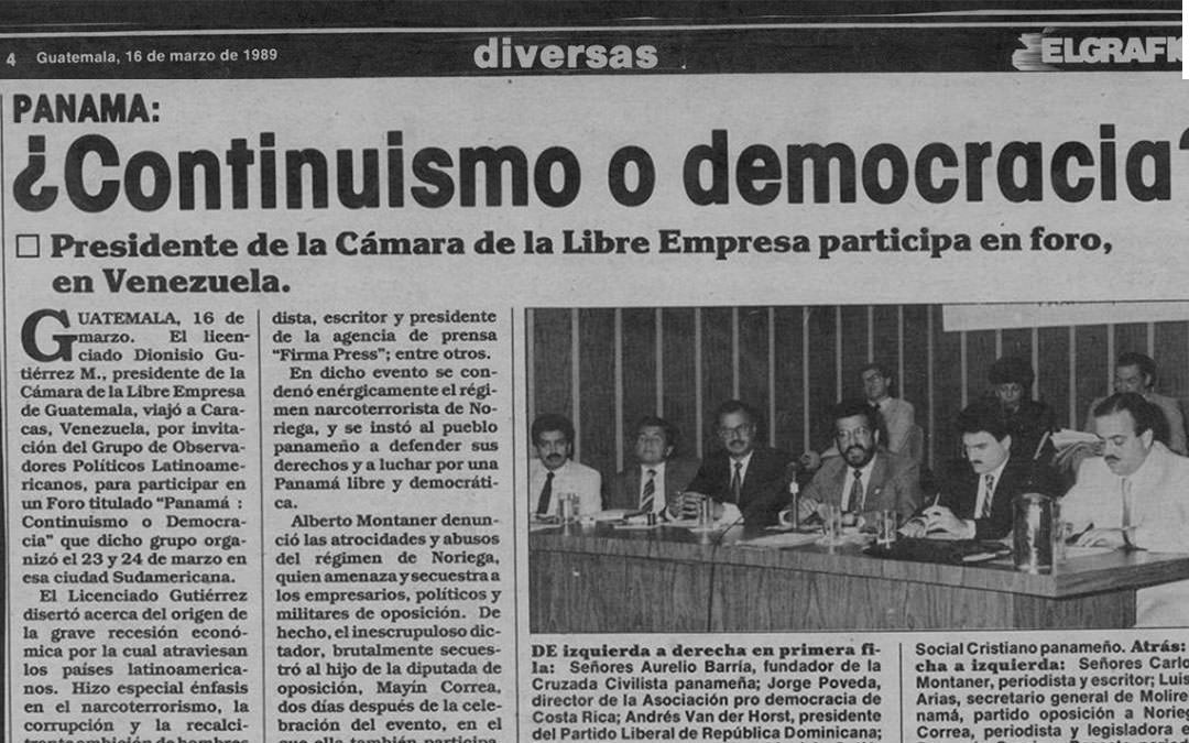Dionisio Gutiérrez Presidente de la Cámara de la Libre Empresa participa en foro, en Venezuela